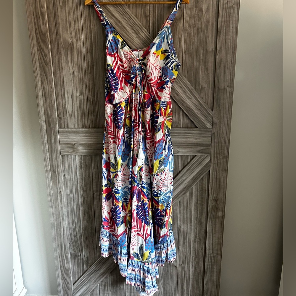 Goa Tropical Airy Floral Vibes Wide Leg Flowy Jumpsuit